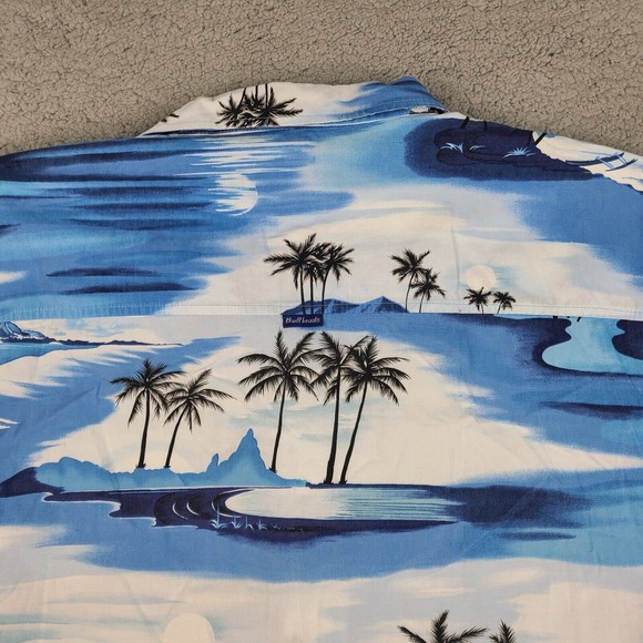 Bullhead Island Series Shirt Mens XL‎ Blue Hawaiian Tropical Beach Button - Picture 7 of 12